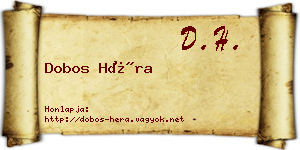 Dobos Héra névjegykártya